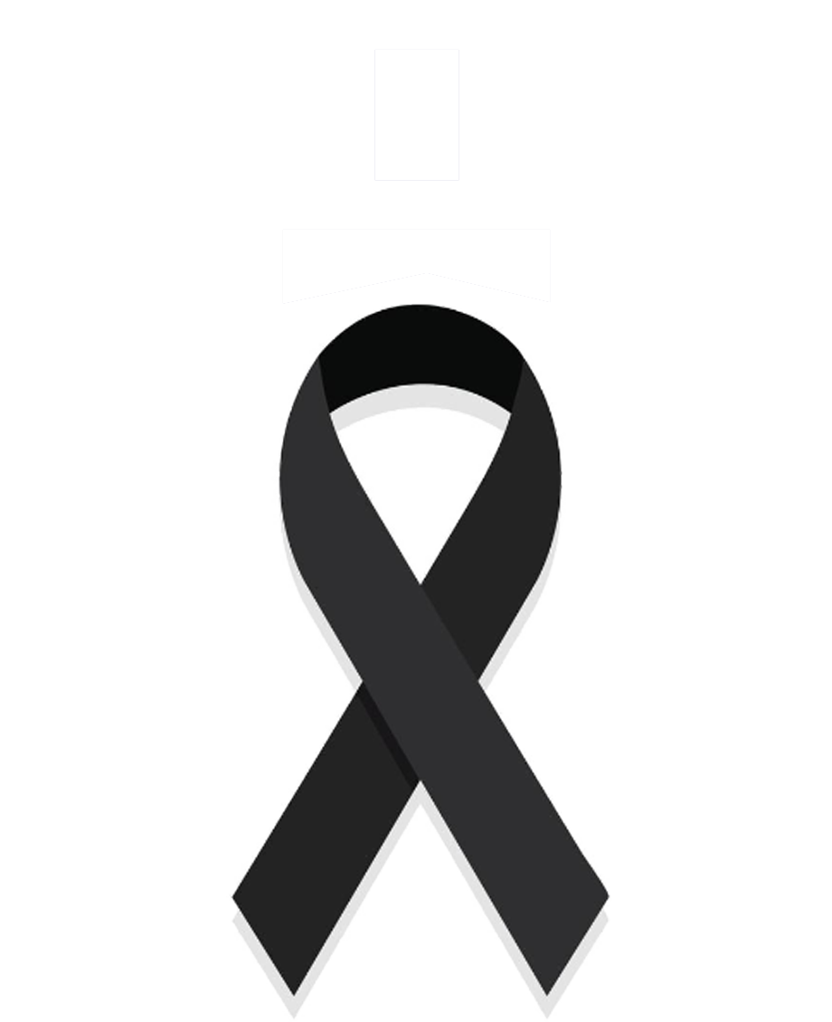 logo con cinta de luto