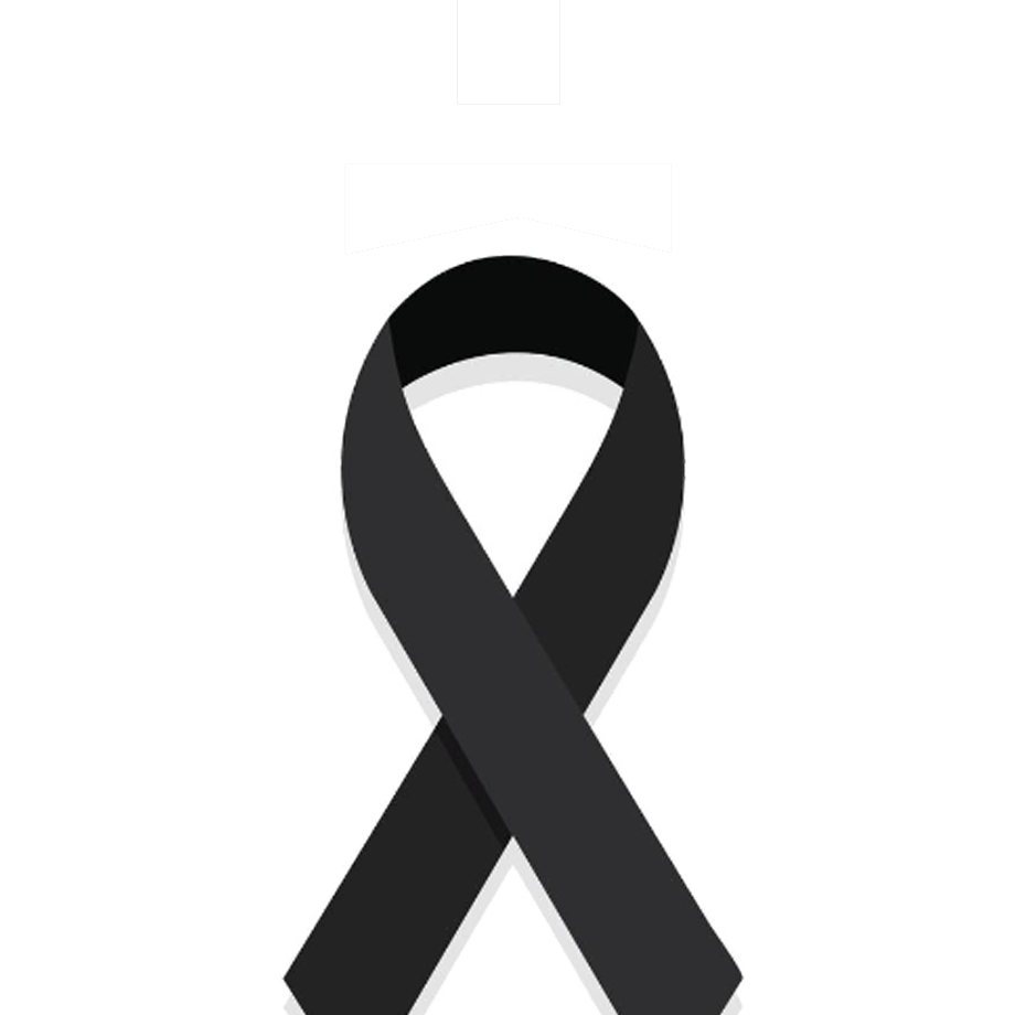 logo con cinta de luto